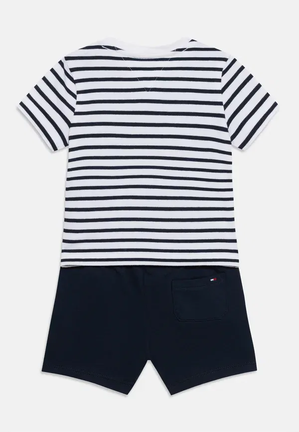 Комплект из футболки и шорт с полосками Essential stripe t-shirt and shorts set, Tommy Hilfiger, dark night темно-синий — фото 2