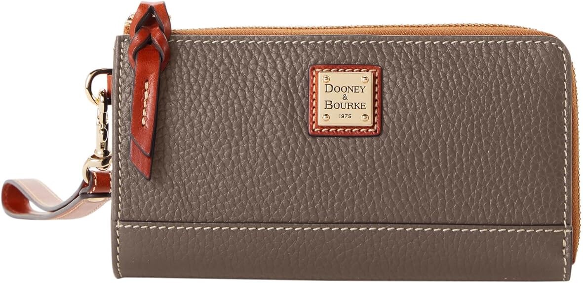 

Сумка Dooney & Bourke, ремешок на молнии с отделкой Pebble Grain, темно-серый