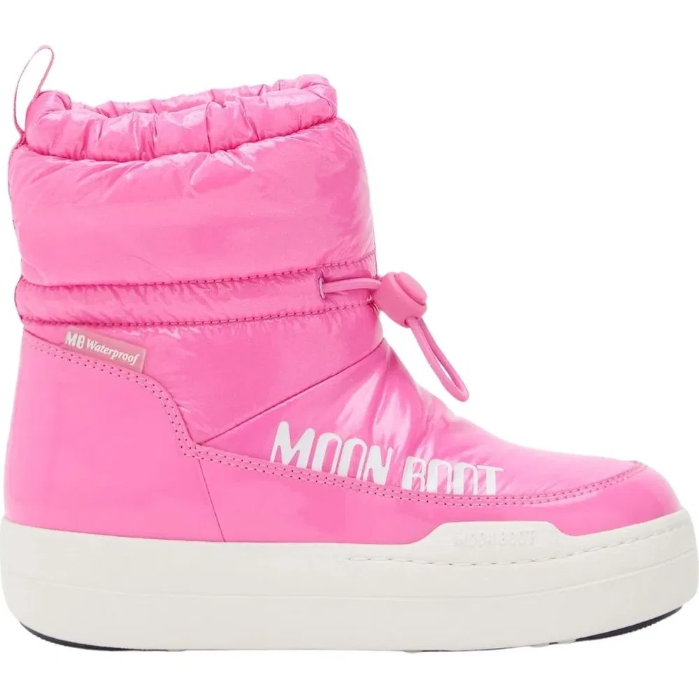 Детские зимние сапоги водонепроницаемые Moon Boot MB Jr Park Tube Mid Glitter WP, Pink