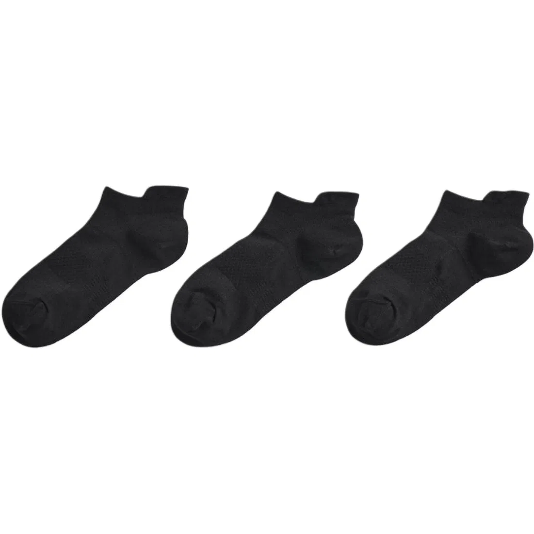 Женские носки-невидимки с длинным носком, комплект из 3 пар, UNIQLO, Black