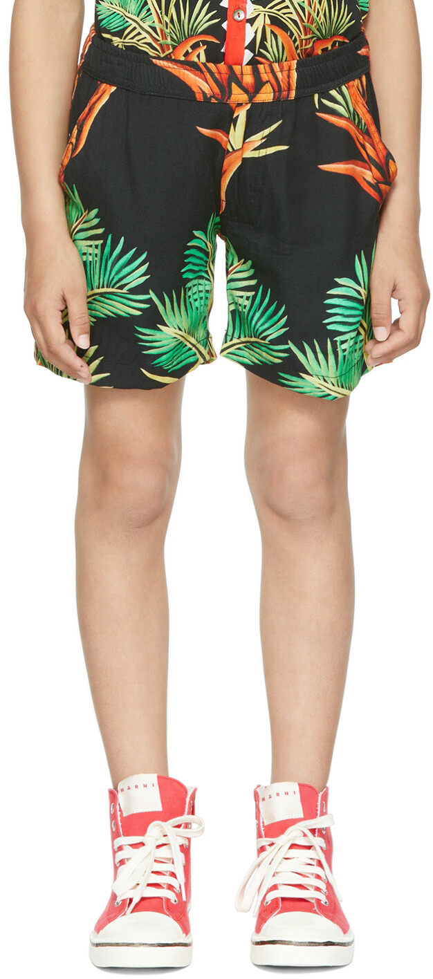 

SSENSE Exclusive Kids Черные шорты с финиковыми пальмами Endless Joy, Черный, SSENSE Exclusive Kids Черные шорты с финиковыми пальмами Endless Joy