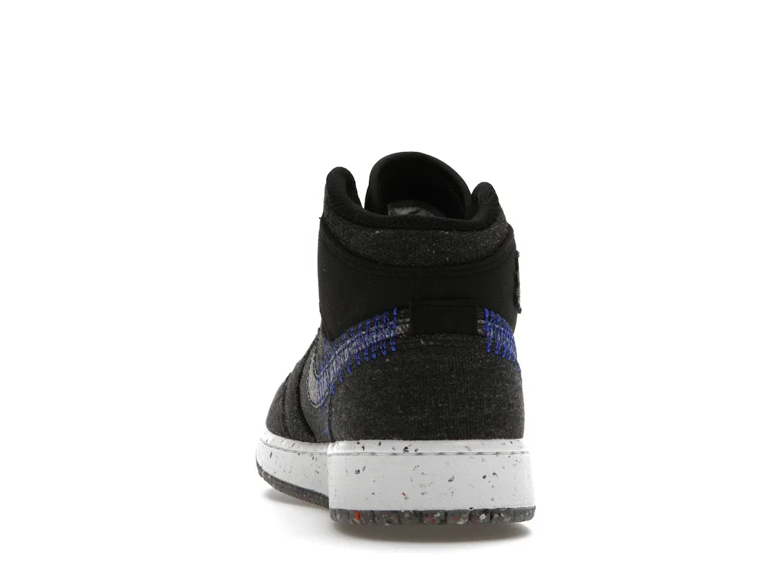 Детские кроссовки Lifestyle с принтом Jordan 1 Mid SE Crater Jordan, Black/Multi-Color-Racer Blue-White — фото 4