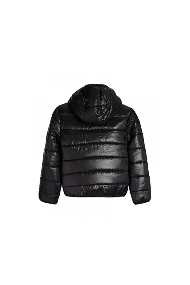 Детское зимнее пальто для девочек с капюшоном Mw down jkt kids coat 95c441-023 Jordan, Black — фото 2