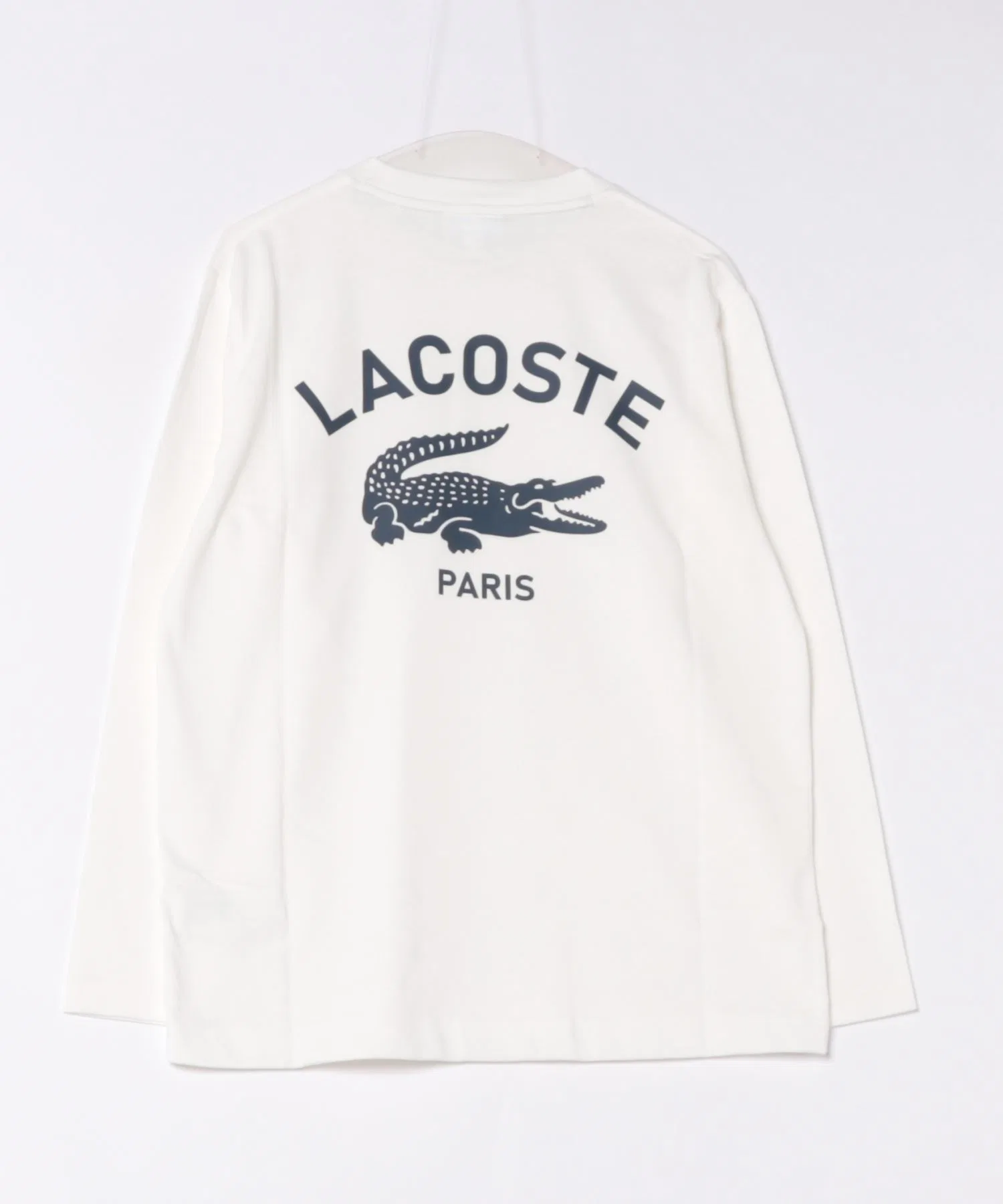 Футболка мужская Lacoste PARIS с логотипом, белый — фото 2