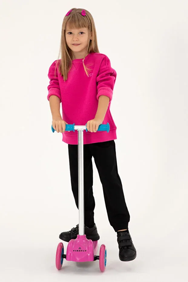 Детское для девочек свитшот с длинным рукавом U.S. Polo Assn., Fuchsia — фото 2