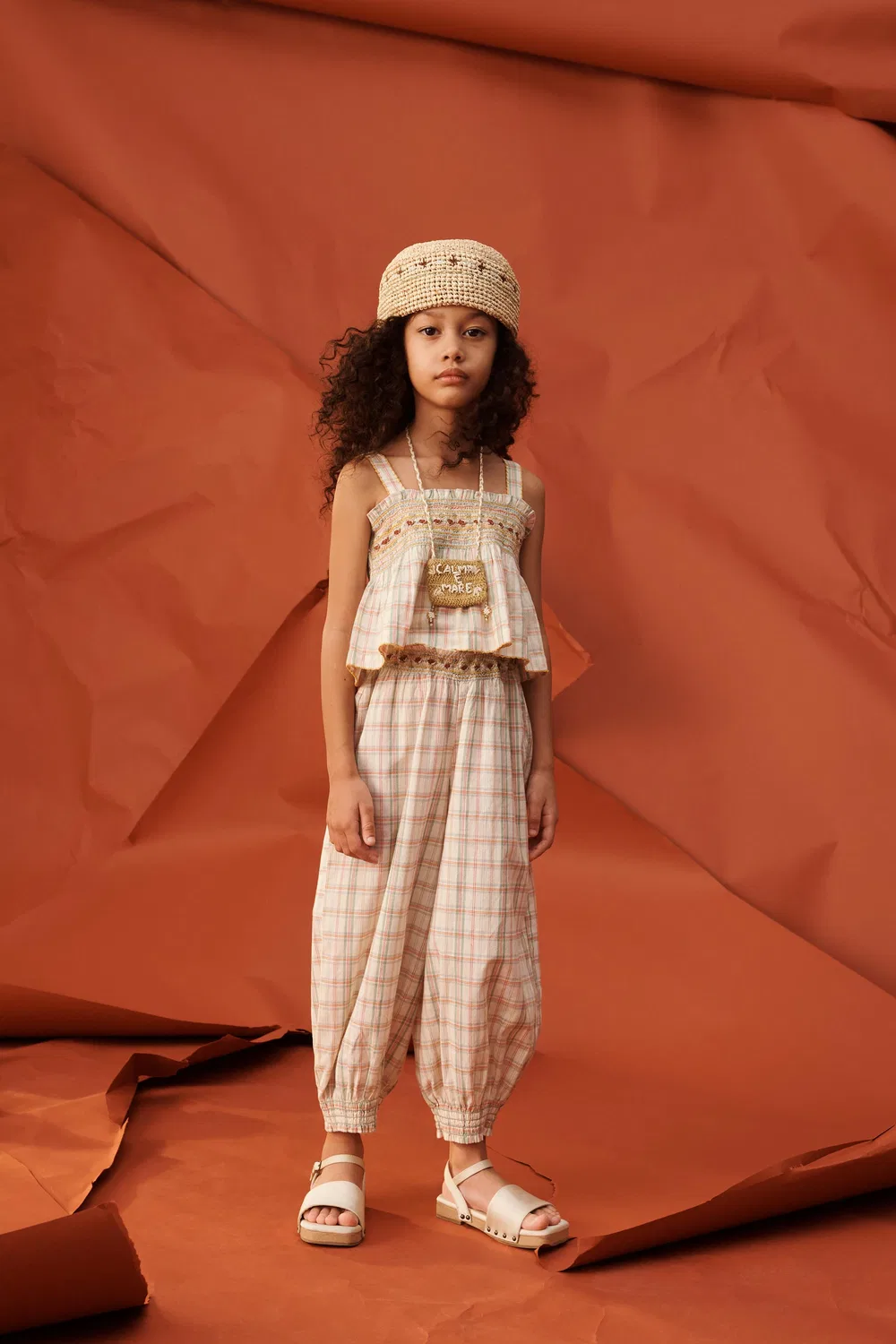 Топ в клетку с цветочной вышивкой, лимитированная серия ZARA, Multicoloured