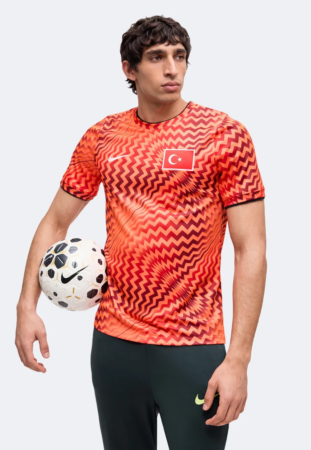 Предматчевая форма мужской сборной Турции Nike Performance, Bright Crimson/University Red/White — фото 4