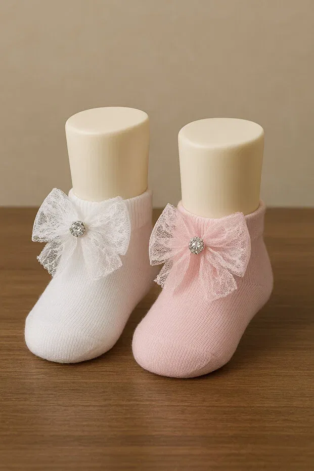 Детские носки с бантиком Özkardeşler Baby, Pink