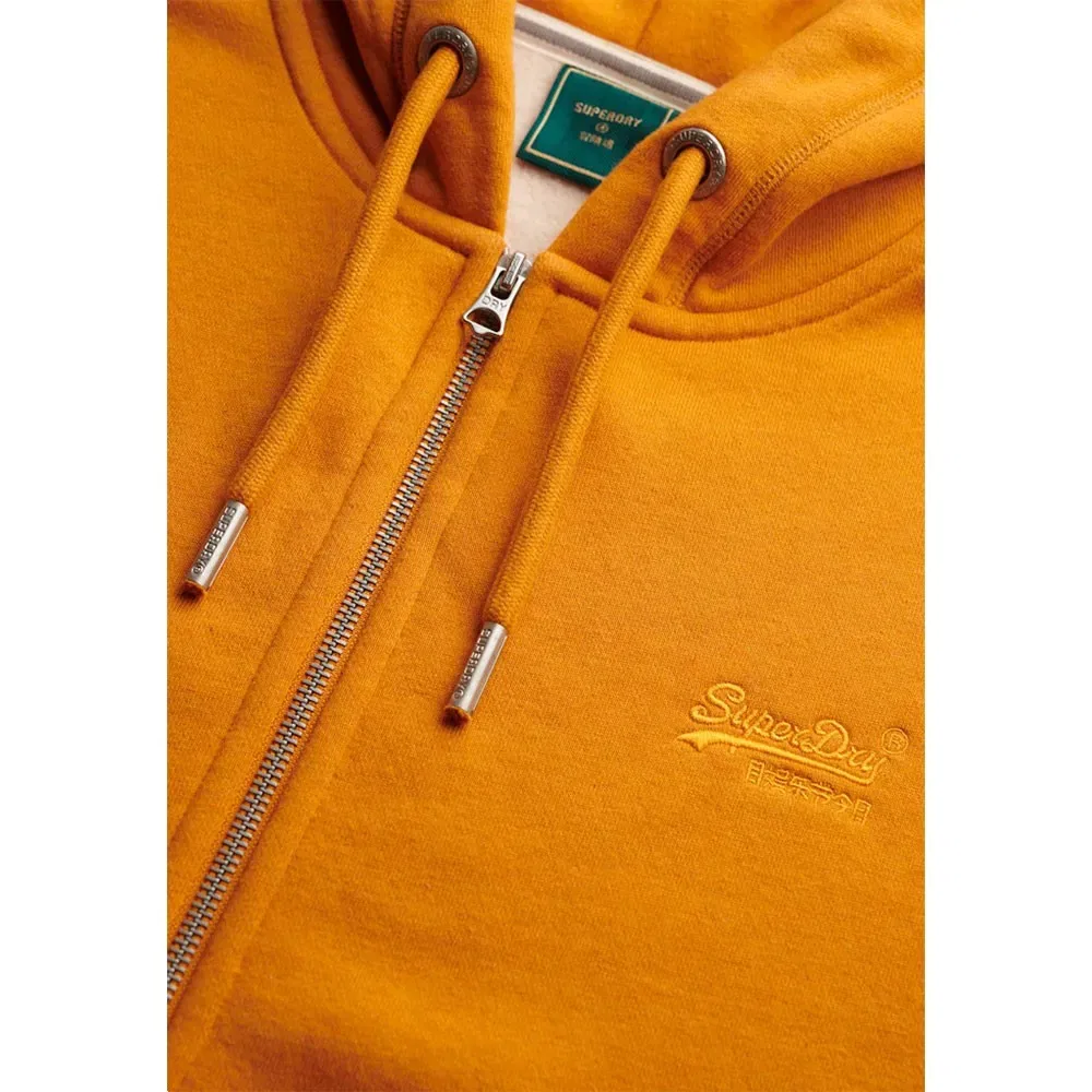 Свитшот с полузастежкой-молнией Vintage Logo Embroidered Superdry, оранжевый — фото 2