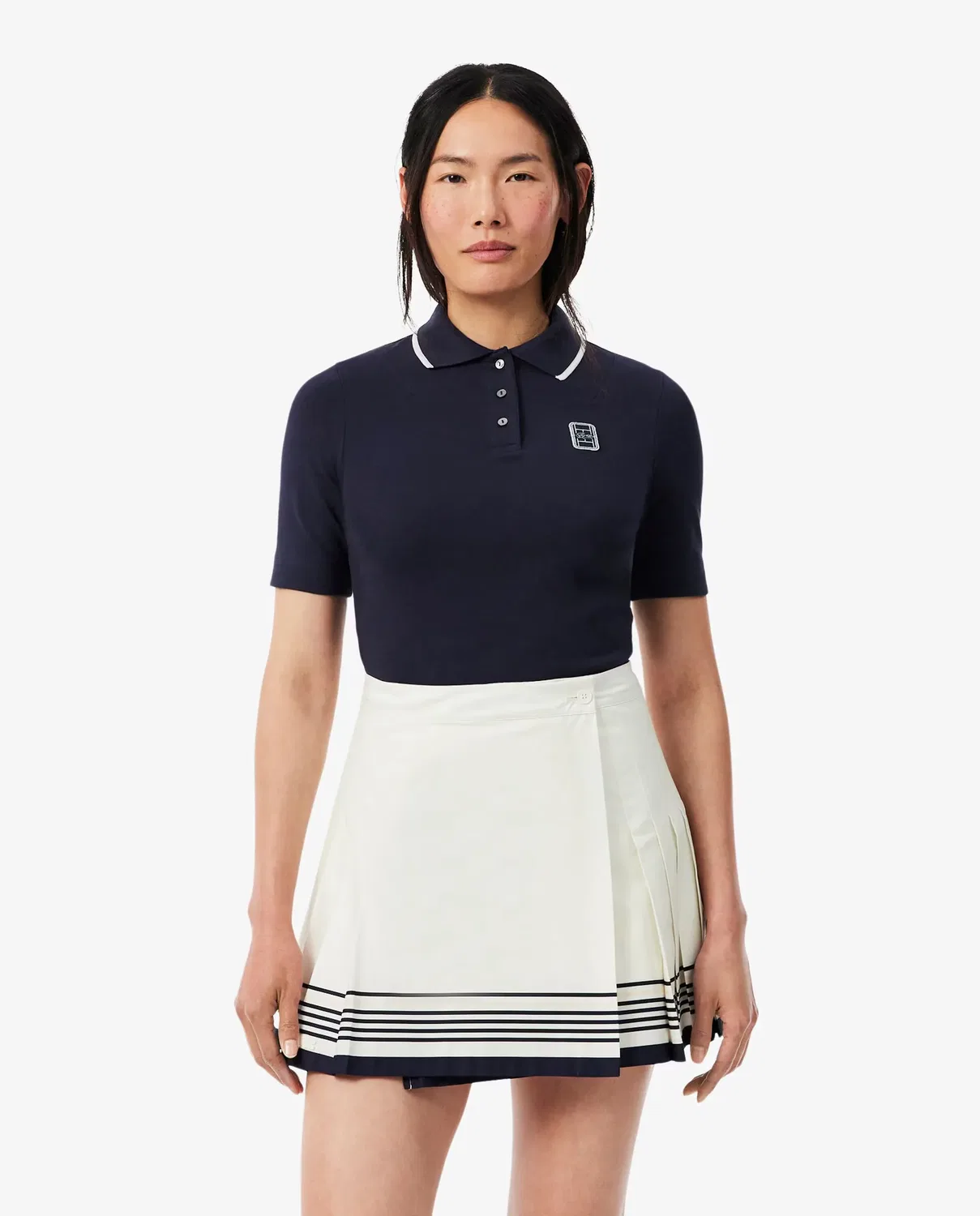 Поло Lacoste Azul Marino с двухцветной эмблемой