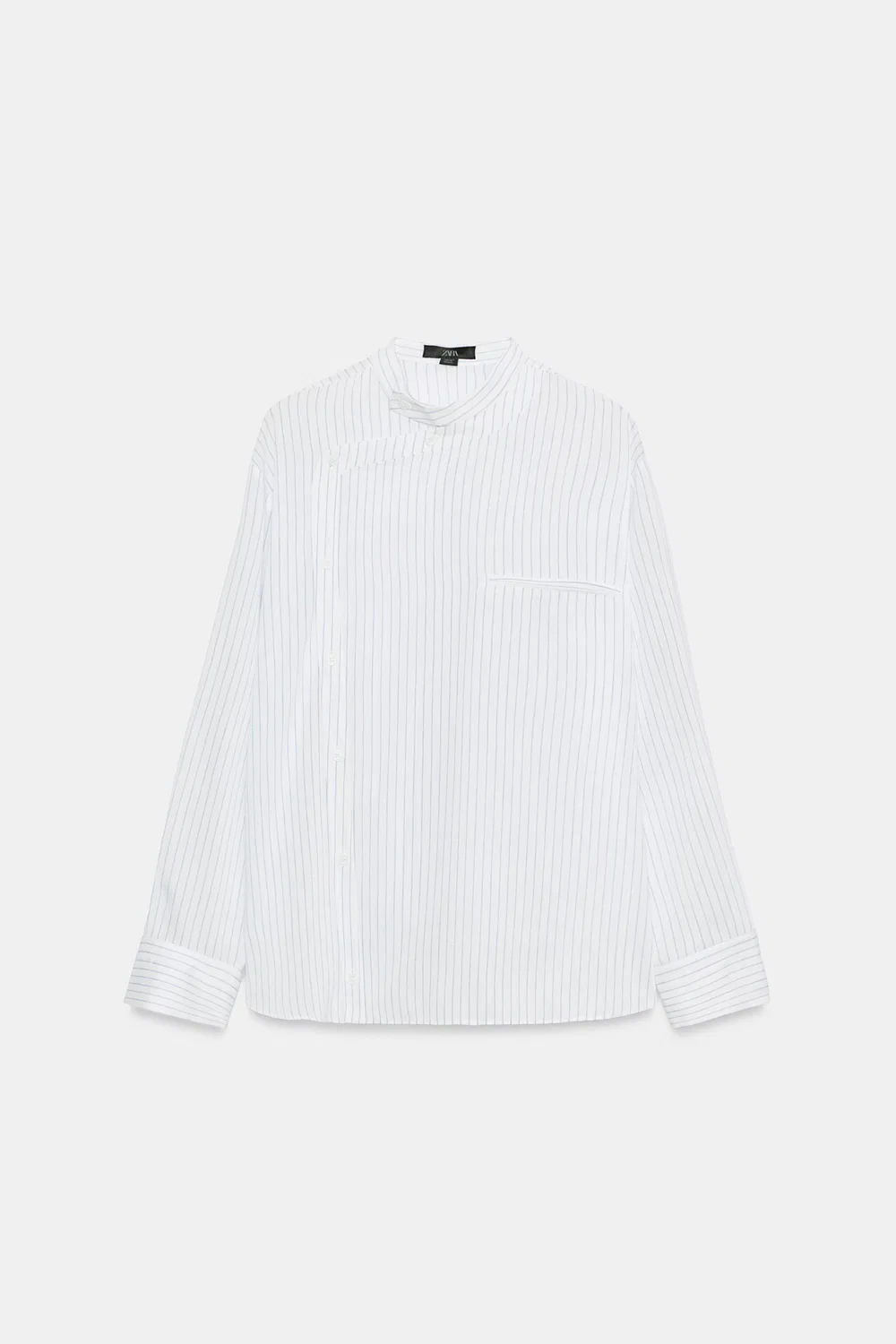 Рубашка-биббук из коллекции ZW ZARA, White/Navy — фото 3