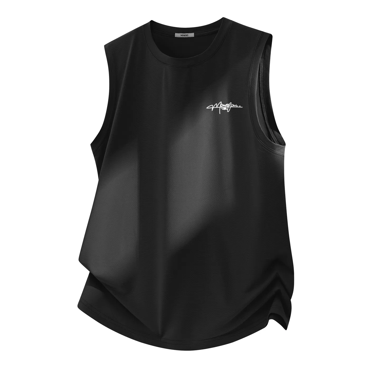 Детский топ без рукавов с круглым вырезом MINISO, Black