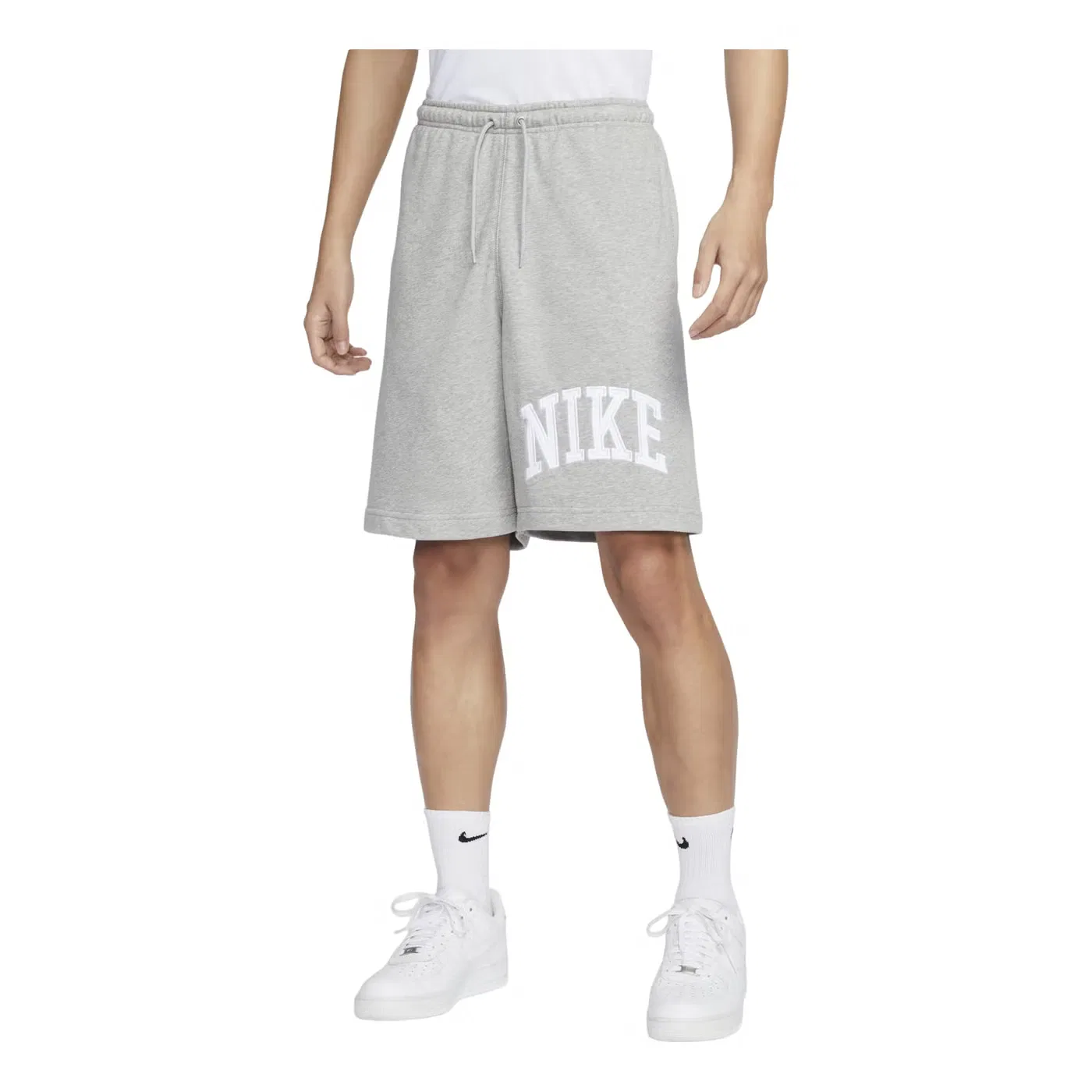 Шорты из футера с логотипом Sportswear Club Nike, серый