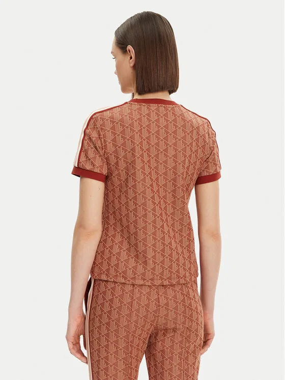 Футболка Lacoste Slim Fit, оранжевая — фото 3