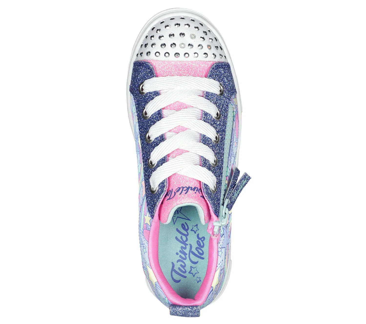 Детские кроссовки с принтом Twinkle Sparks Rainbow Shines Skechers, Blau — фото 2