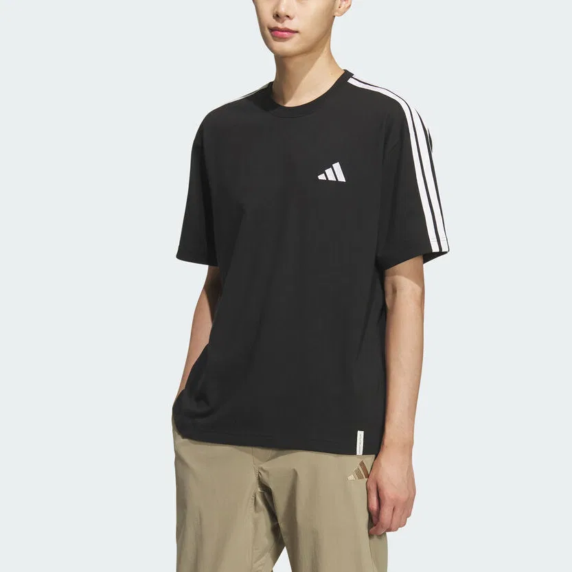 Футболка с круглым вырезом ESSENTIALS, Adidas, Black — фото 3