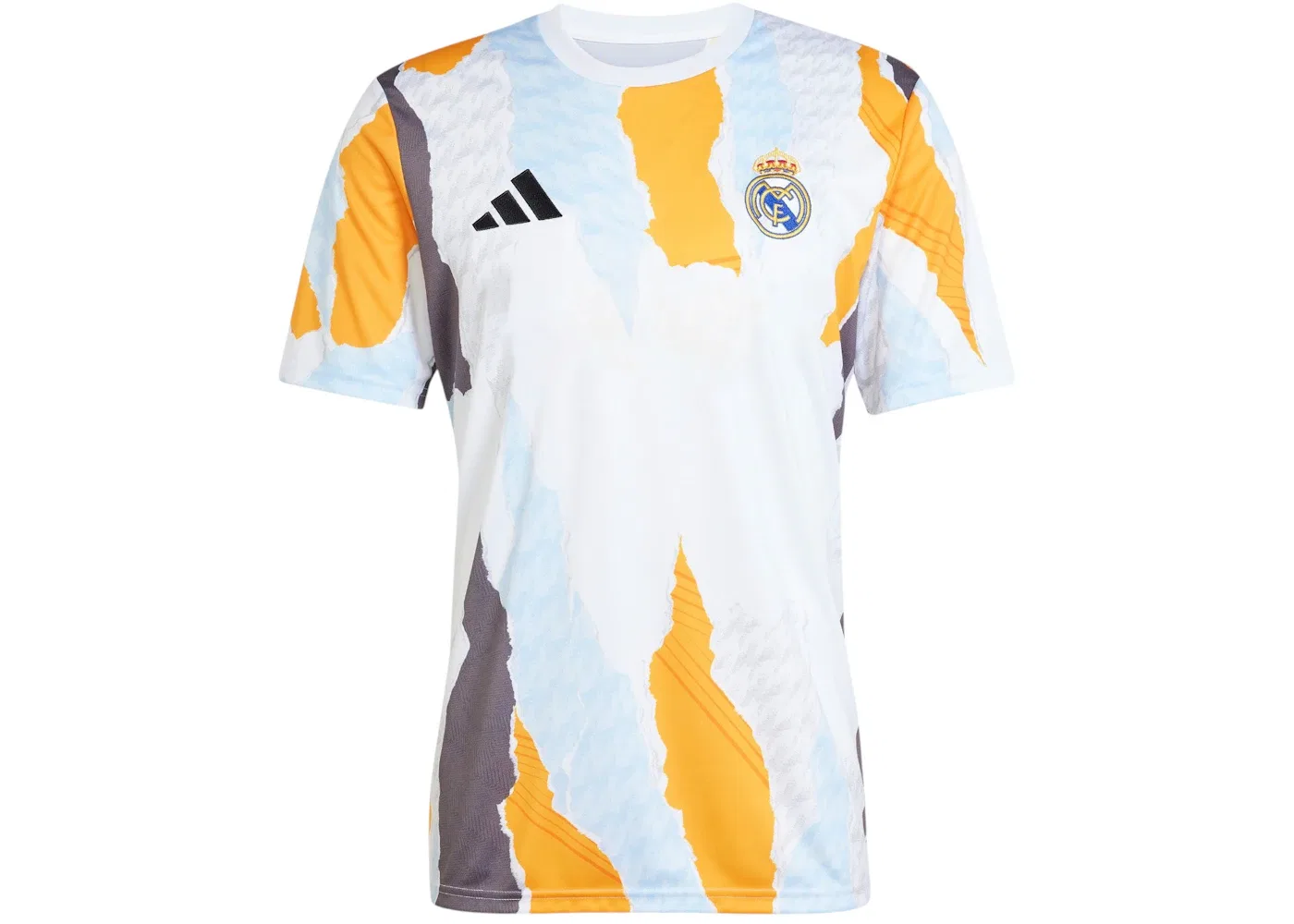 Мужская джерси с принтом Jersey Adidas, White Crew Orange Charcoal Glow Blue