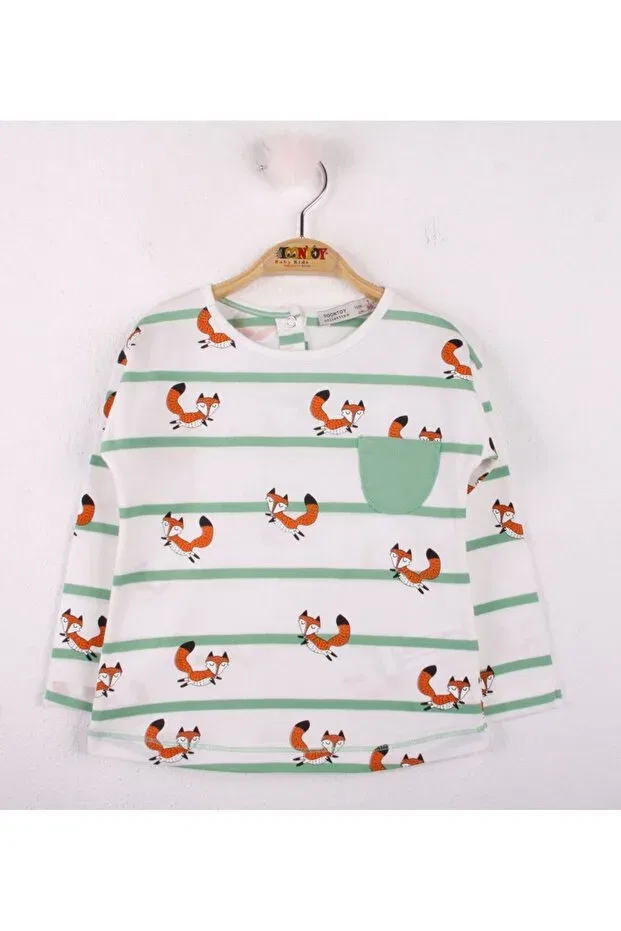Детская футболка для девочек с длинным рукавом Toontoy, Green