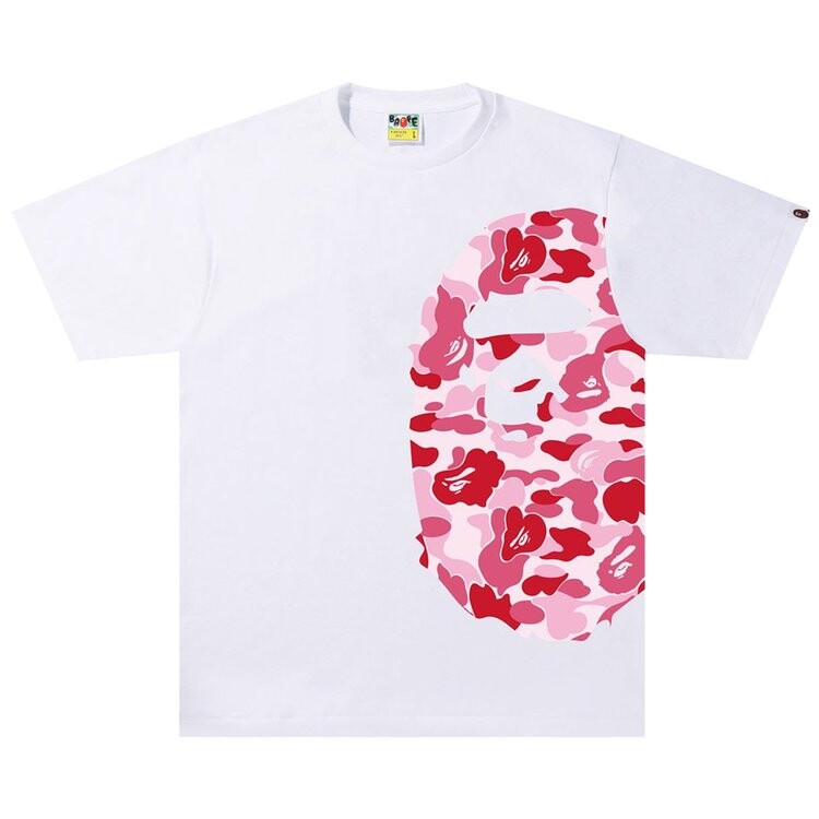 

Футболка BAPE ABC Camo Side Big Ape Head Tee 'White/Pink', белый