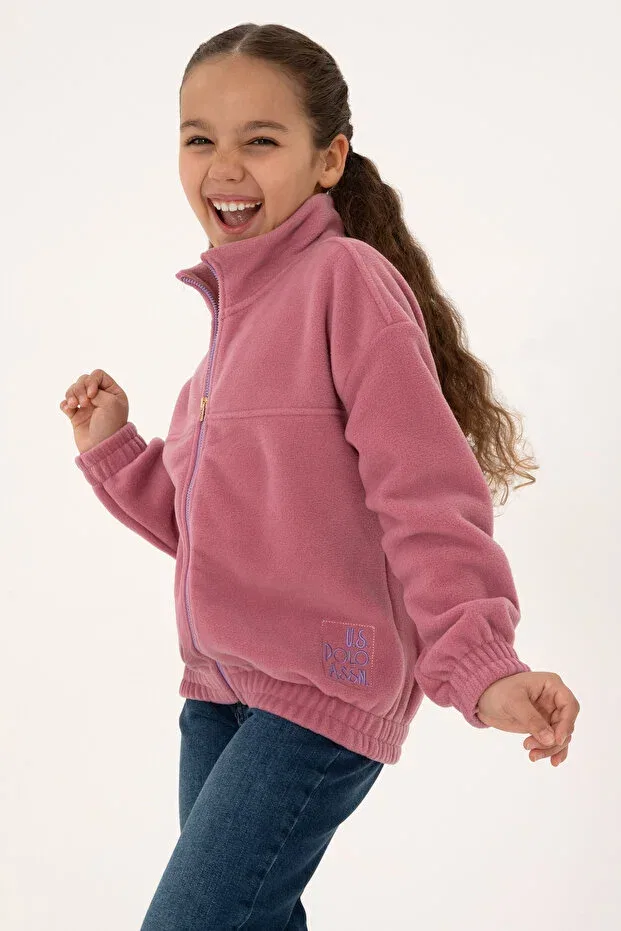 Детские свитшот для девочек с длинным рукавом U.S. Polo Assn., Dark Pink