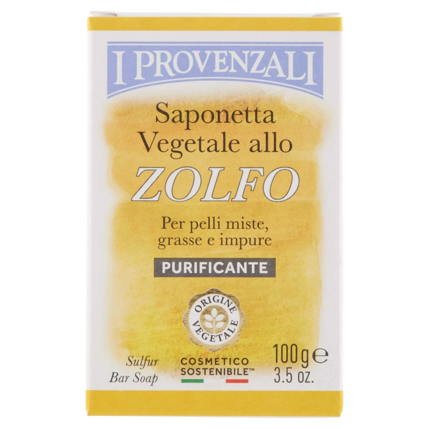 Мыло очищающее с серой, I Provenzali, 100 г