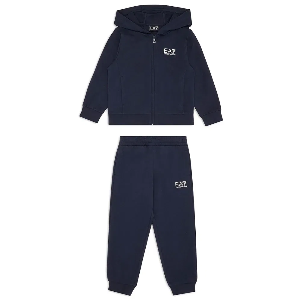 Детский спортивный костюм с капюшоном EA7 EMPORIO ARMANI, Blue