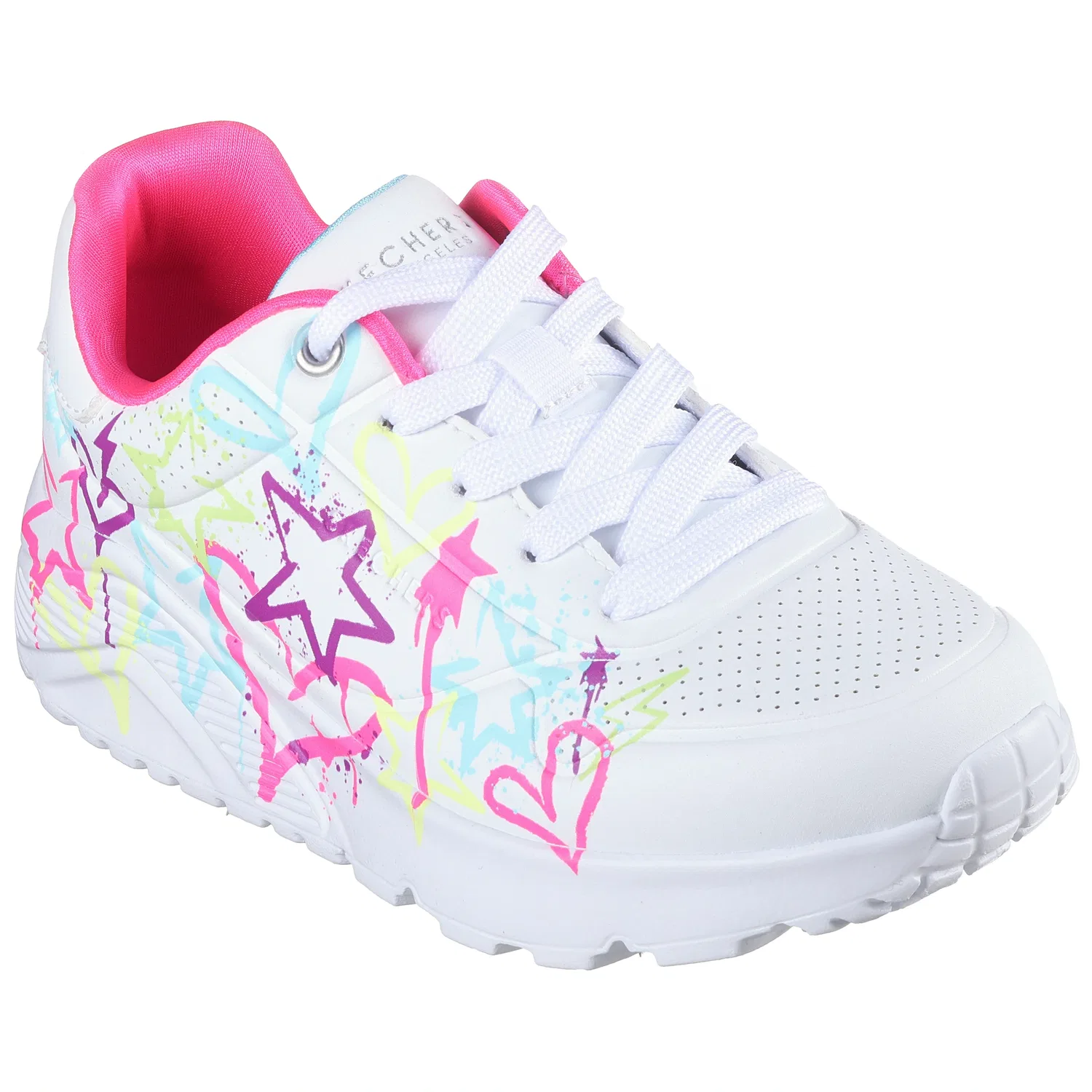 Детские кроссовки ретро с принтом Skechers, White Multi