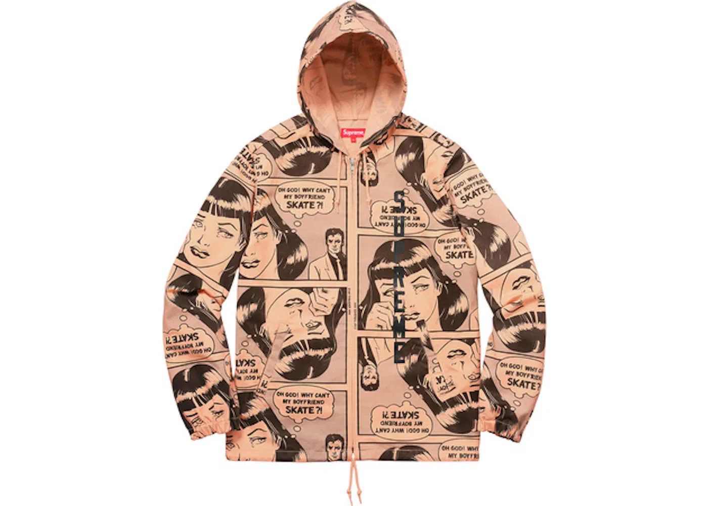 Мужская куртка-худи с капюшоном Supreme Thrasher Boyfriend, Pale Orange