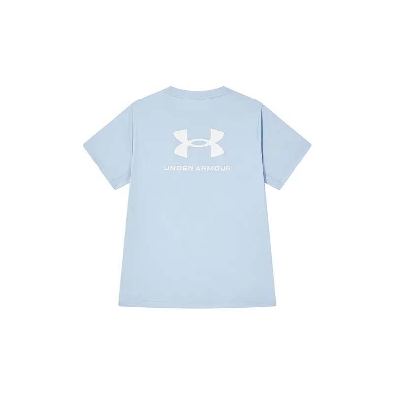 Футболка с круглым вырезом, умеренная растяжимость, Under Armour, Light Silicon Blue — фото 3