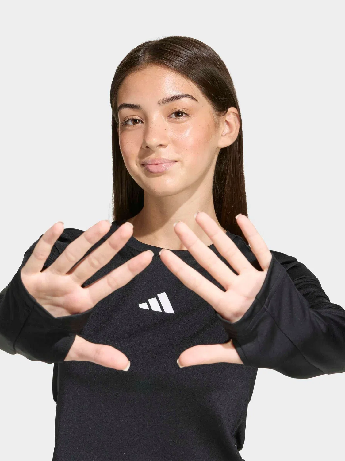 Футболка с длинным рукавом Techfit adidas, черный — фото 4