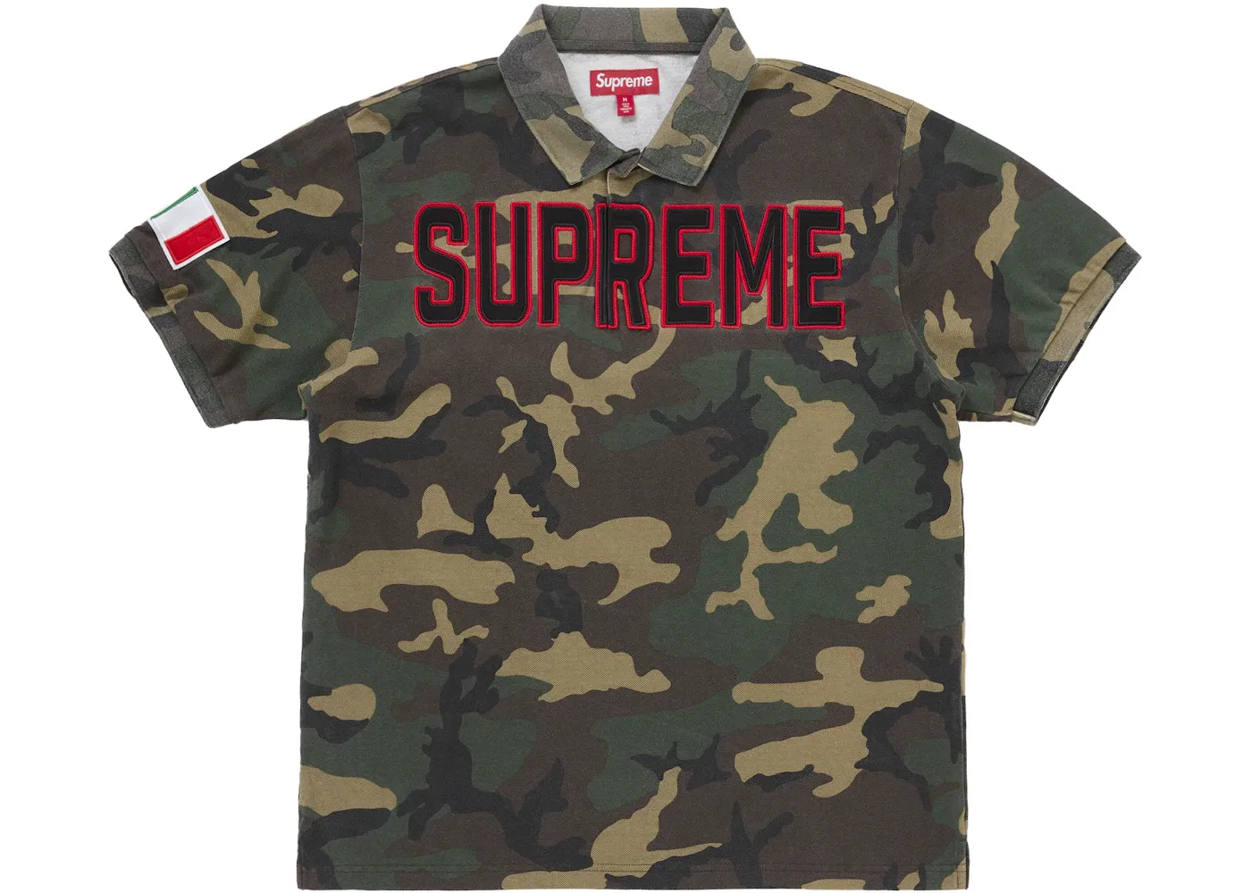 Мужское поло с аппликацией из твила Woodland Camo Supreme, Woodland Camo