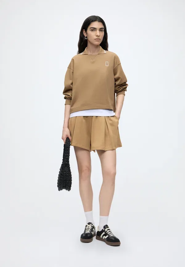Толстовка Lacoste Классическая, Однотонная, Синяя — фото 2