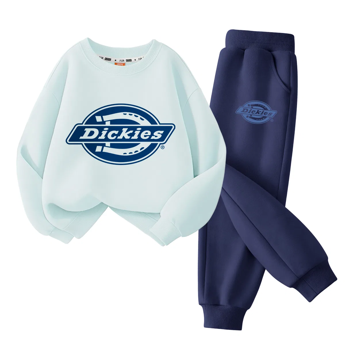 Детский комплект из футера с принтом Dickies, Suno Art Taro Purple/Suno Art K Navy Blue — фото 3