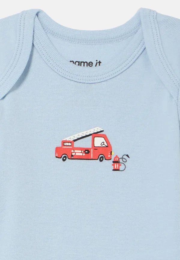 Боди из 100% хлопка Romper 3 pack Name It, серый — фото 4