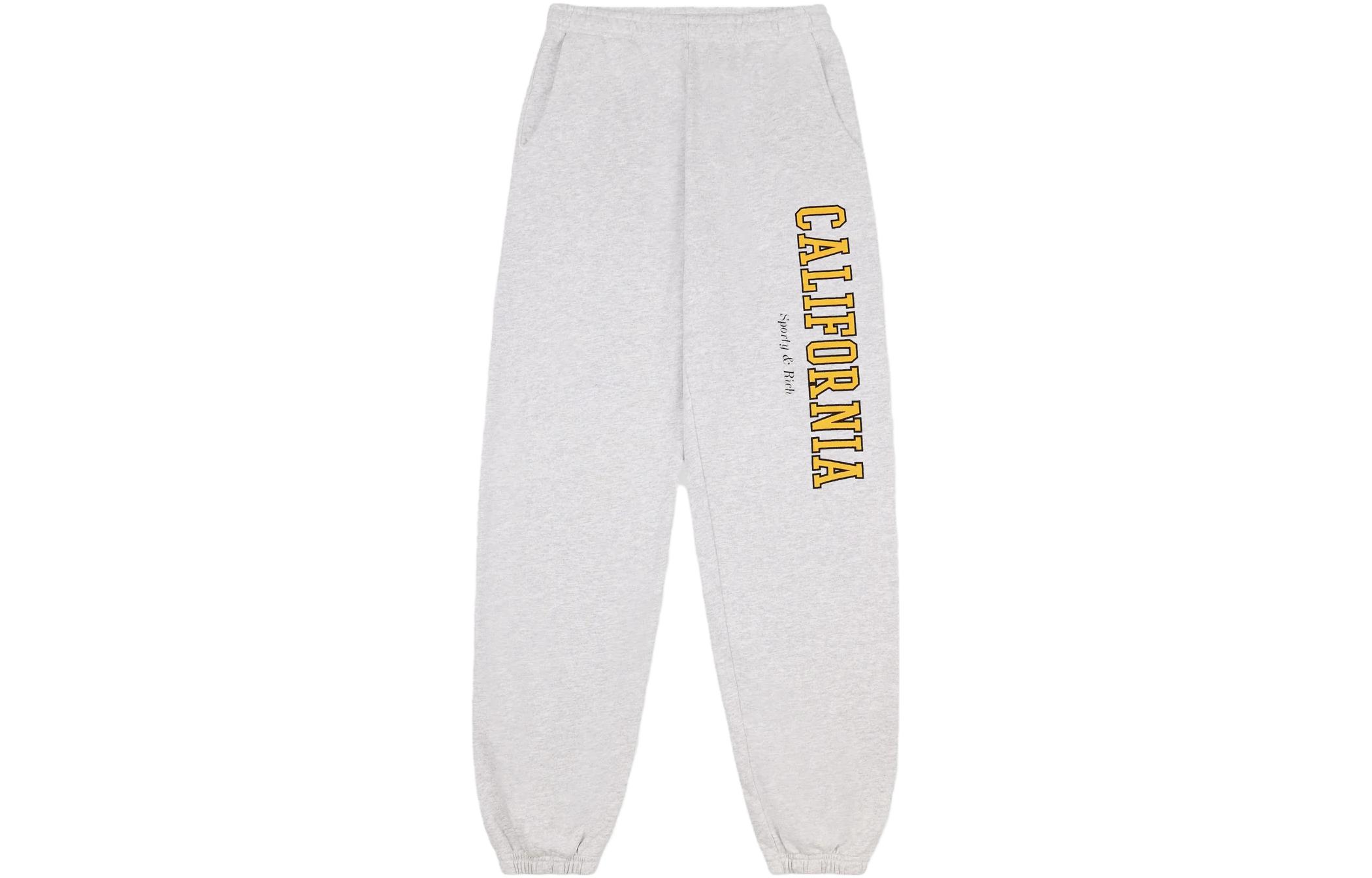 

Футболка с принтом Брюки из хлопковой смеси SPORTY & RICH, серый