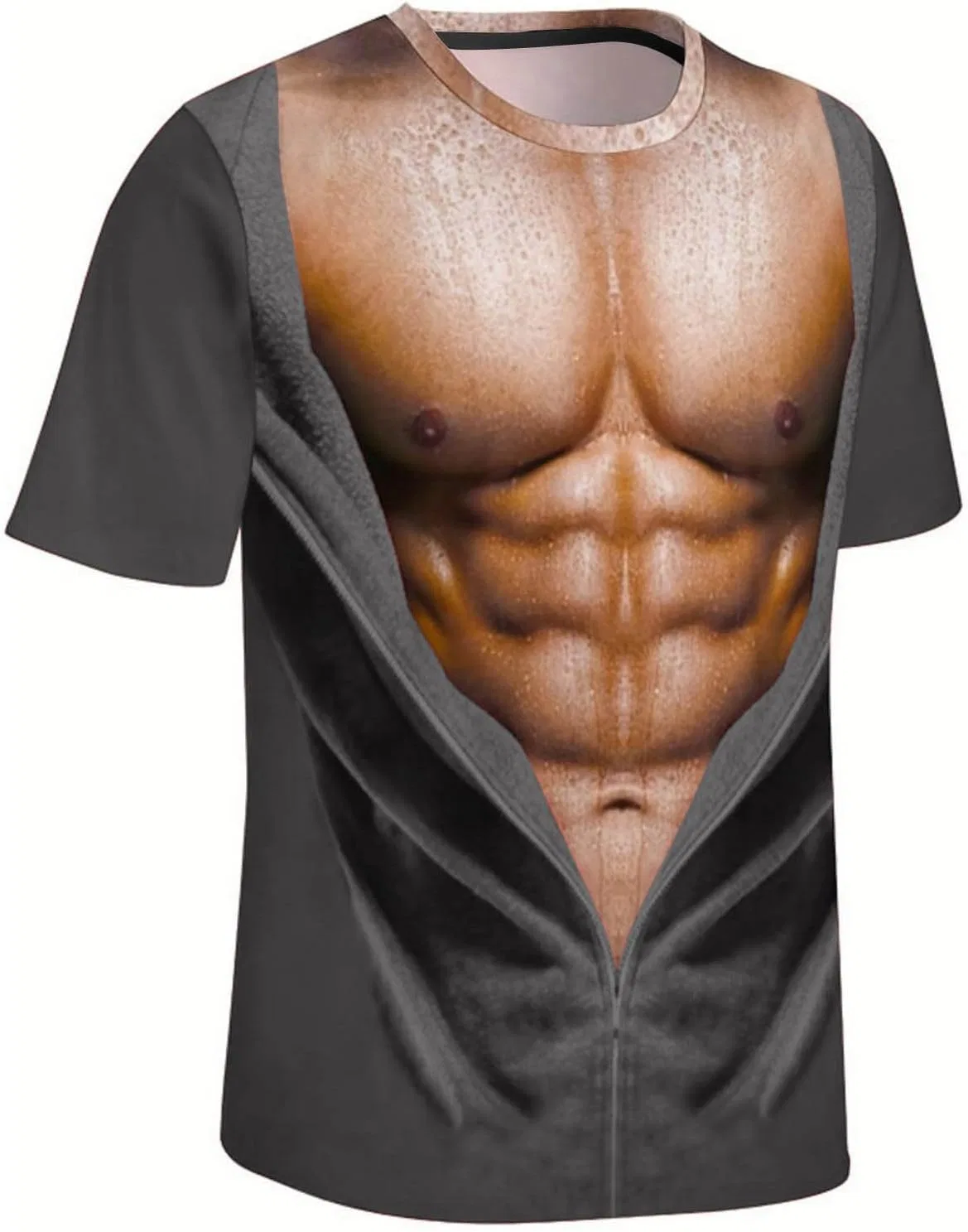 Мужская футболка с принтом Muscle, Dark Gray — фото 4