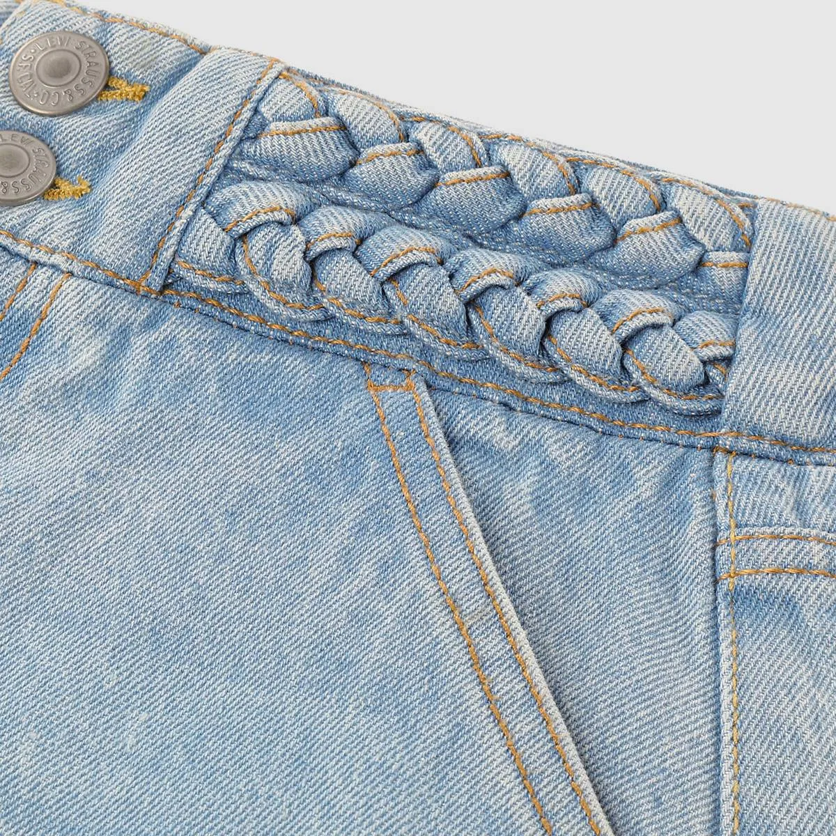 Свободные джинсы с высокой посадкой для девочек 7-16 лет Levi's, Hang Up - Light Wash — фото 4