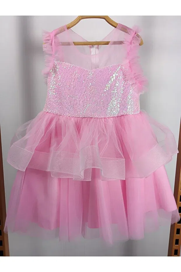 Детское платье для девочек кружевное Lagüm, Pink Lagum