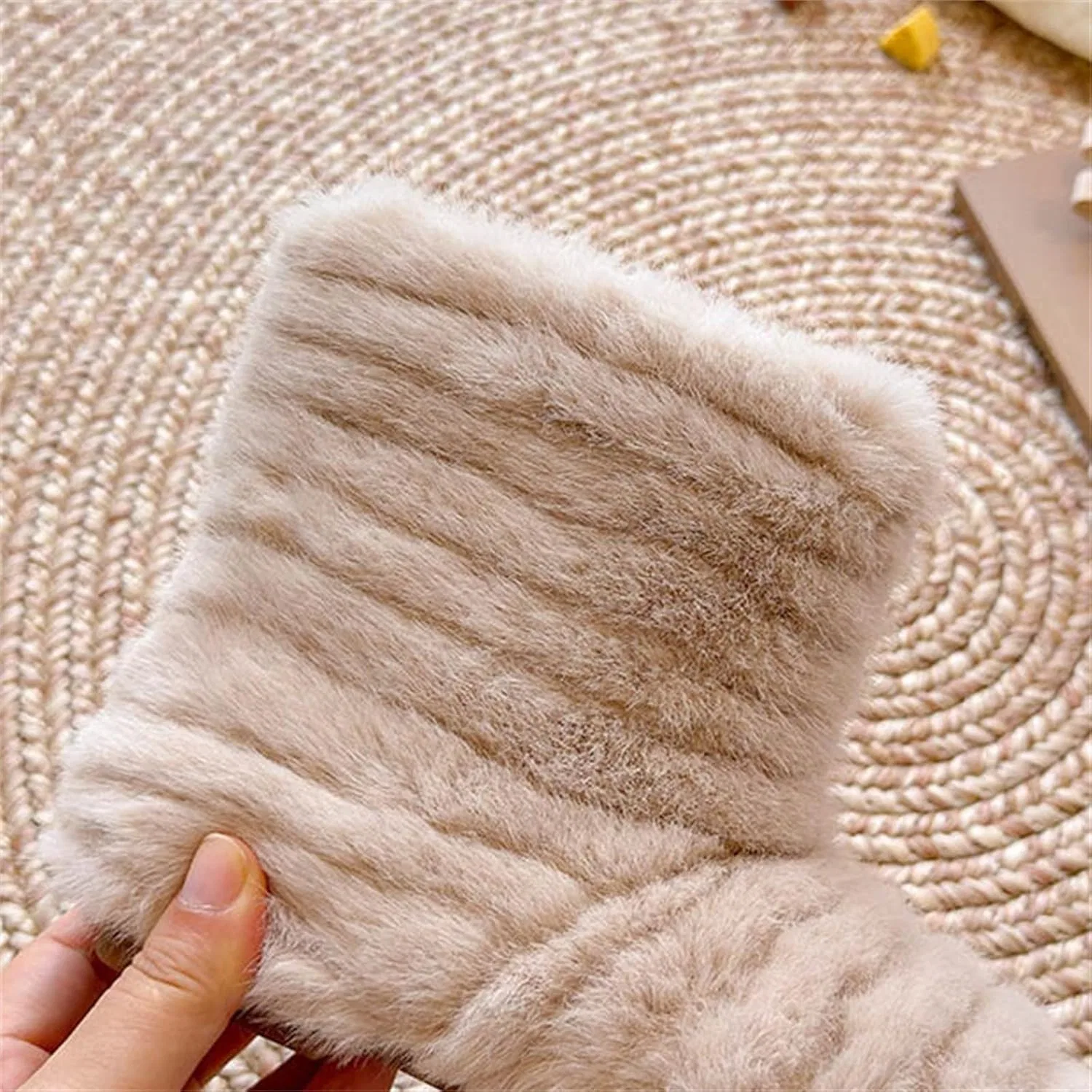 Детские зимние сапоги для девочек из искусственного меха Zzalalana, Beige — фото 2
