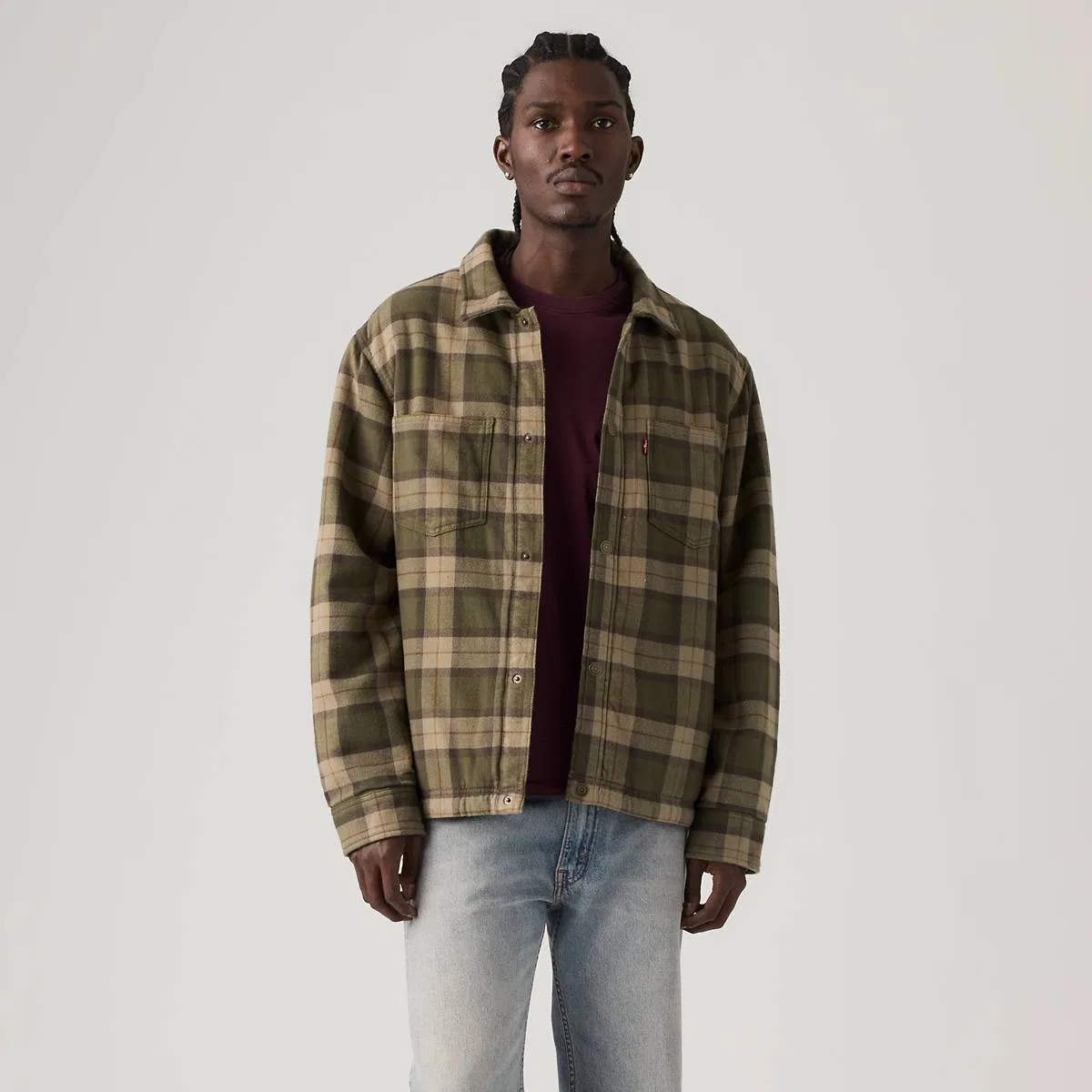 Рубашка Crowley Levi's, Cypress Plaid Olive Night - Green — фото 3
