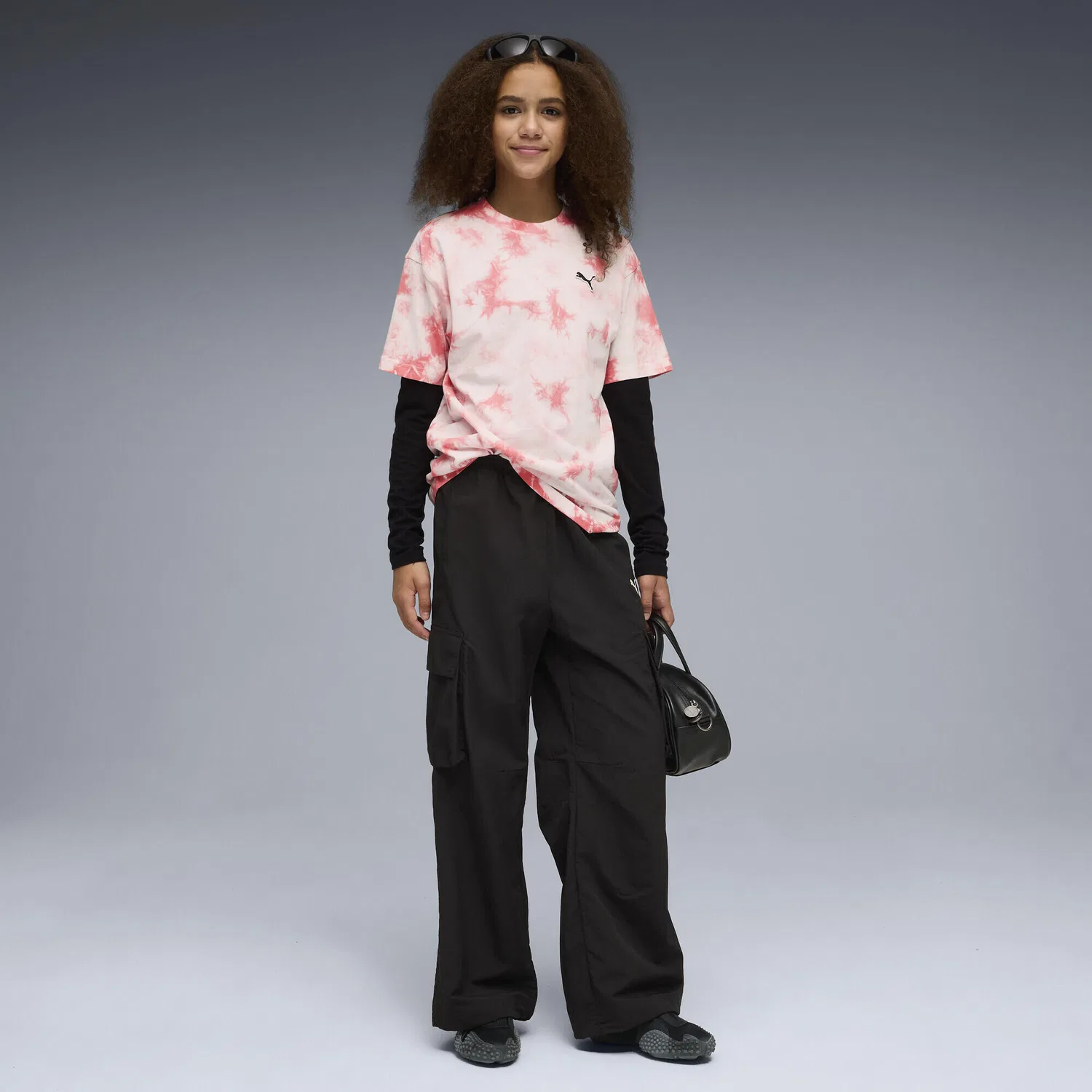 Детская футболка с принтом Tie Dye Essentials Relaxed Tie Dye Puma, Rosa Pastellrosa — фото 4