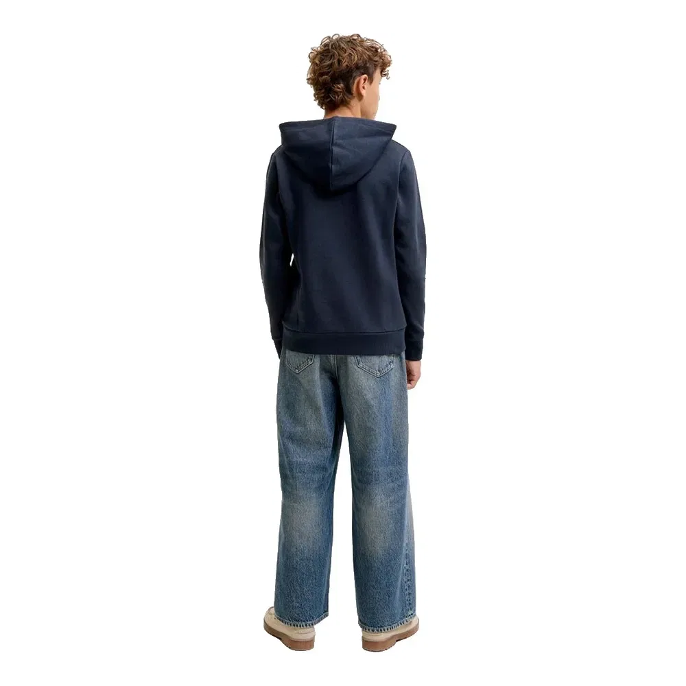 Детское худи с принтом Jack & jones Logo 2Col, Blue — фото 2
