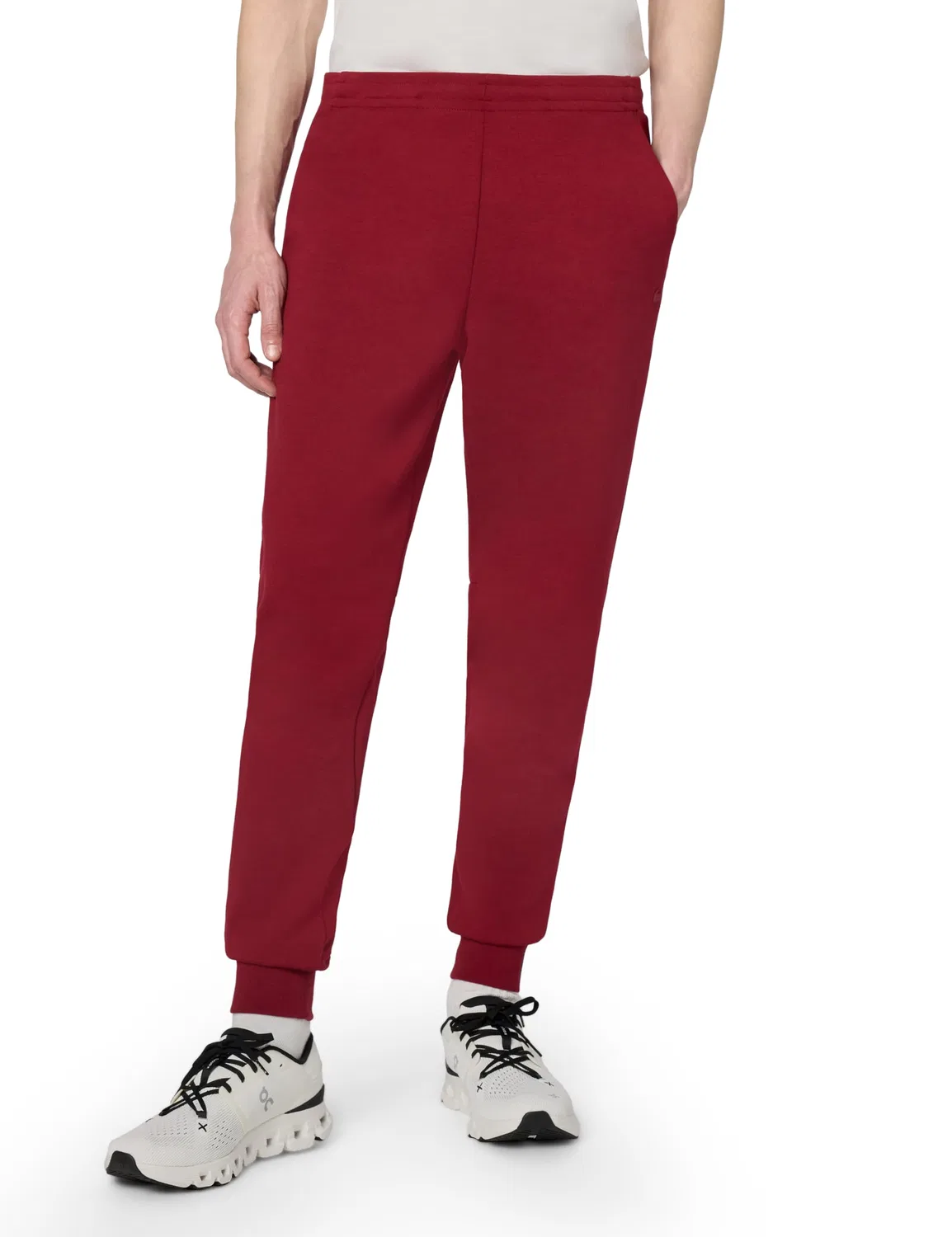 Спортивные брюки Lacoste Solid Active Double Face Slim Joggers, зауженный крой, турецкий красный