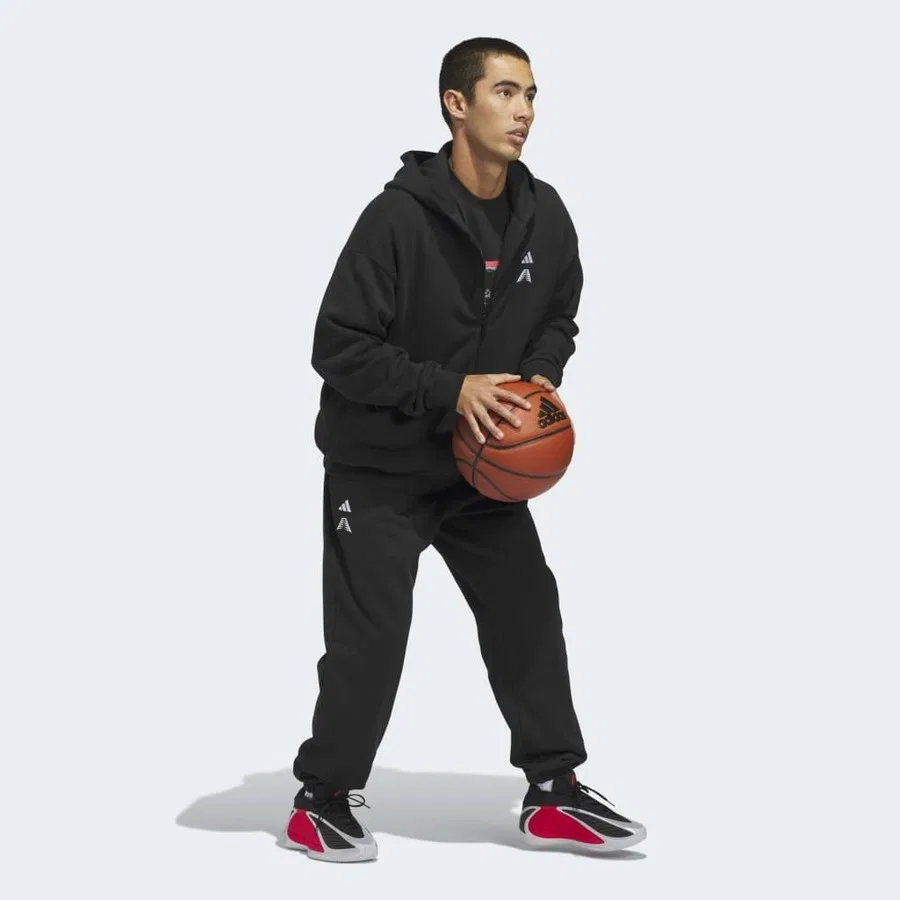 Мужской свитшот с капюшоном Anted Fz Hoody adidas, Черный — фото 3