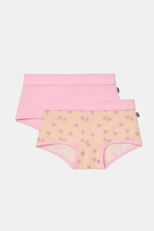 Детский комплект трусов для девочек с принтом Woody Türkiye, Pink And Butterfly Print