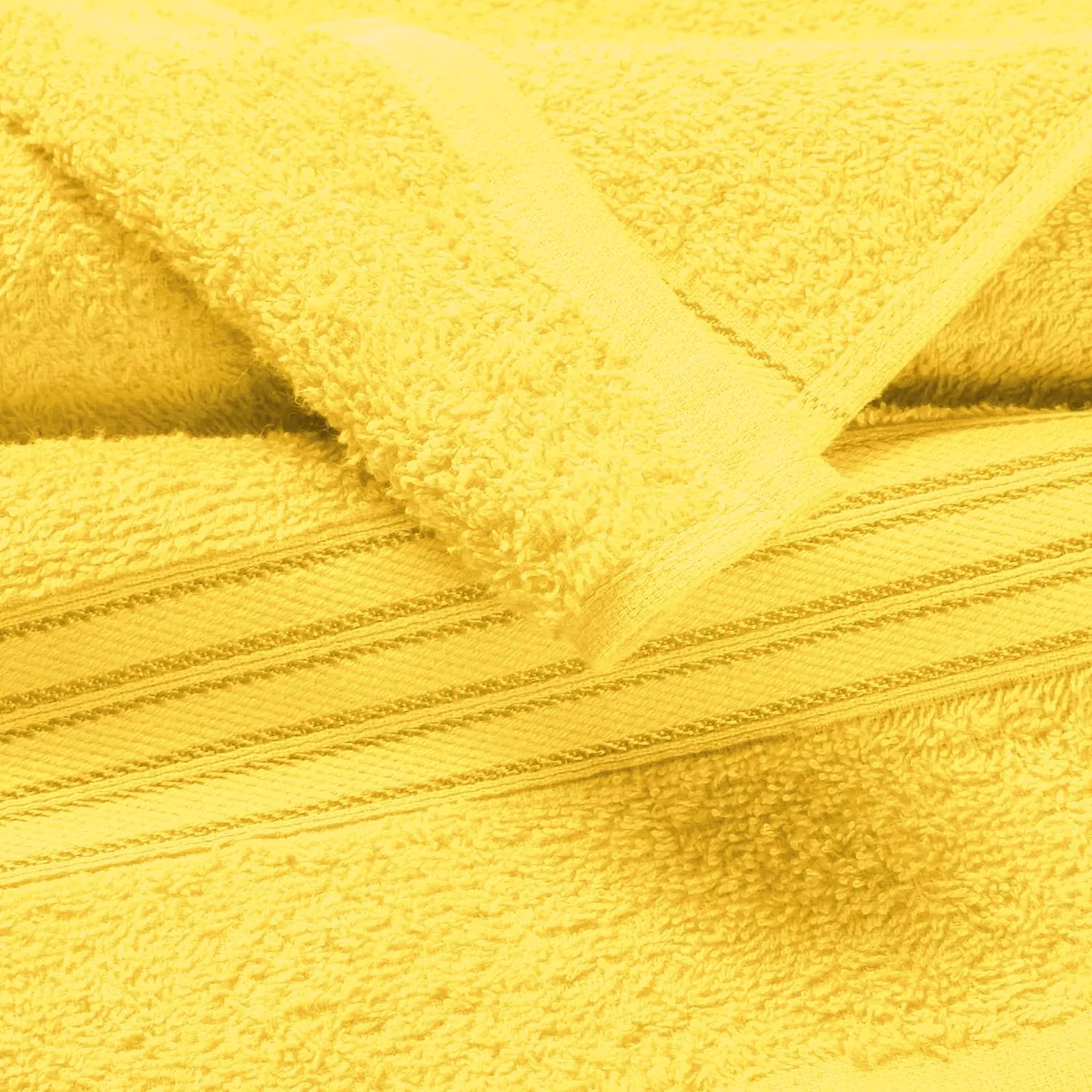 Мочалки из хлопка, BOUTIQUO, набор 12 шт, 30,5x30,5 см, Lime Yellow — фото 2