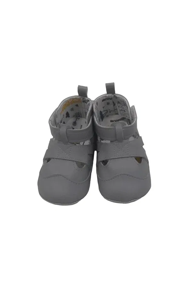 Детские ботинки для мальчиков с принтом Funny Gray Booties Babydoll, Gray