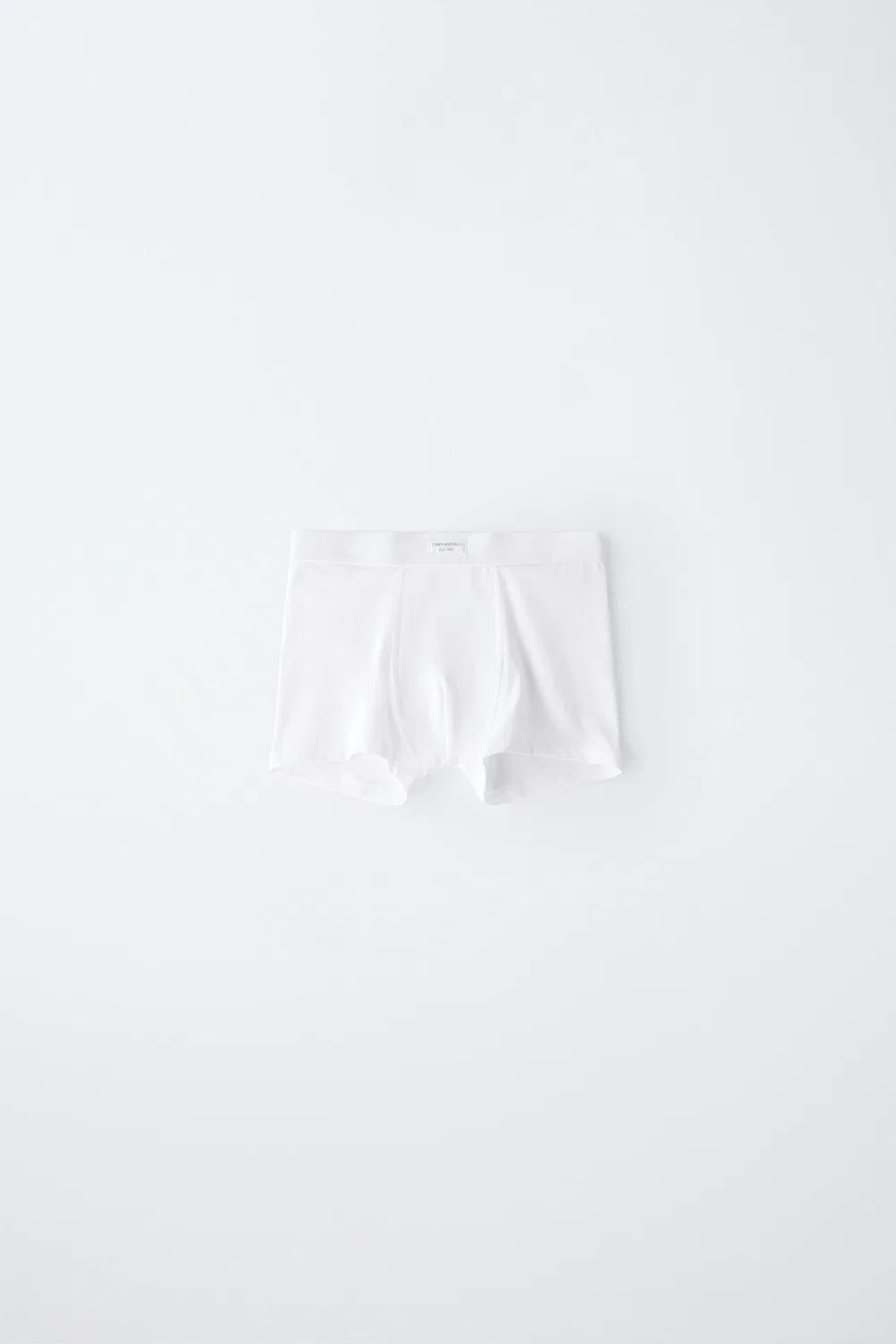 6-14 лет / Комплект из трех однотонных боксерских шорт с этикеткой ZARA, White — фото 3