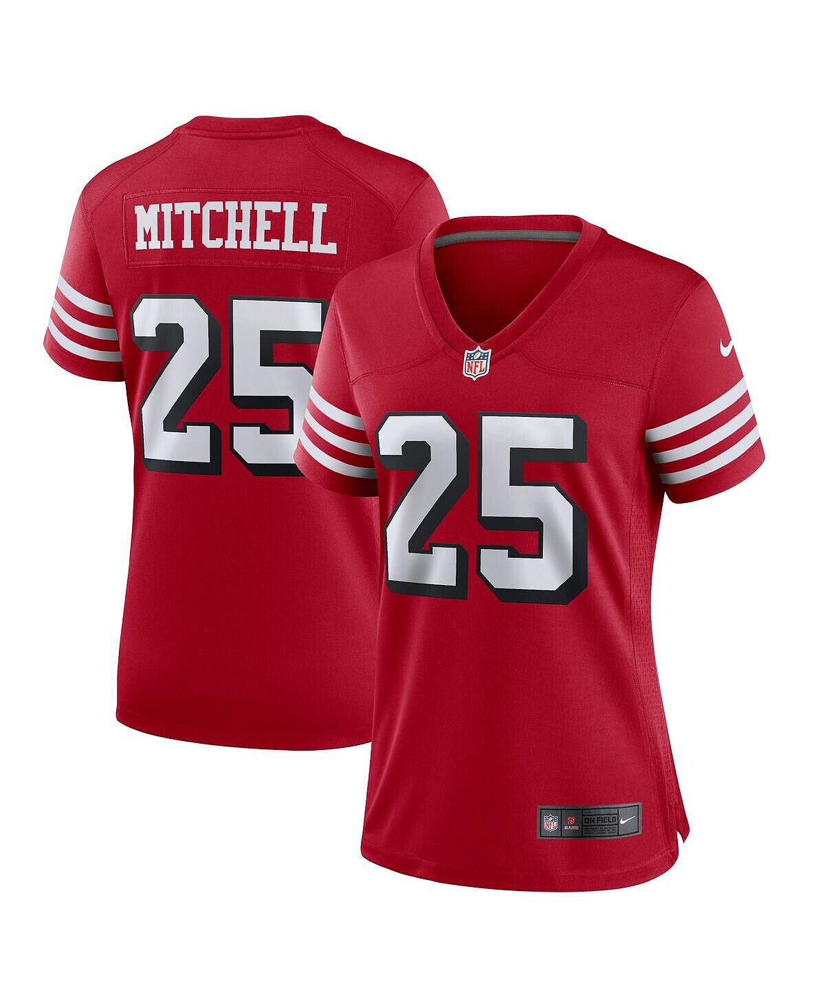 

Женская майка elijah mitchell scarlet san francisco 49ers alternate team game Nike, Красный, Женская майка elijah mitchell scarlet san francisco 49ers alternate team game Nike