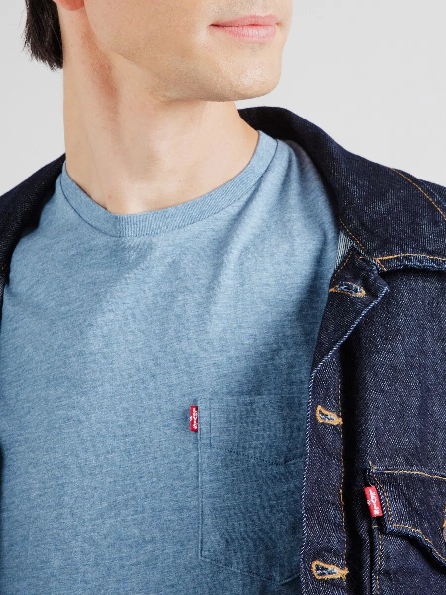 Классическая футболка с карманом из синего денима Levi'S — фото 2